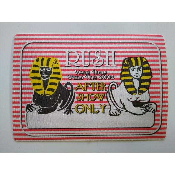 Rush Vapor Trails Backstage Pass Egyptian Original 2002 Hard Rock Music Show Red - Picture 3 of 3